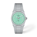 Front view of the watch Tissot PRX 35mm with shadow
