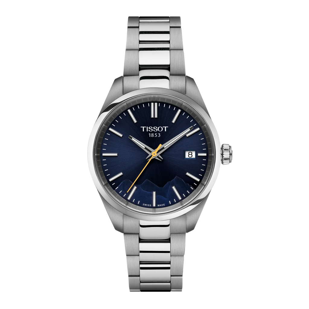 Front view of the watch Tissot PR 100 Jungfraubahn 34mm