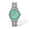 Front view of the watch Tissot Ballade 34mm with shadow