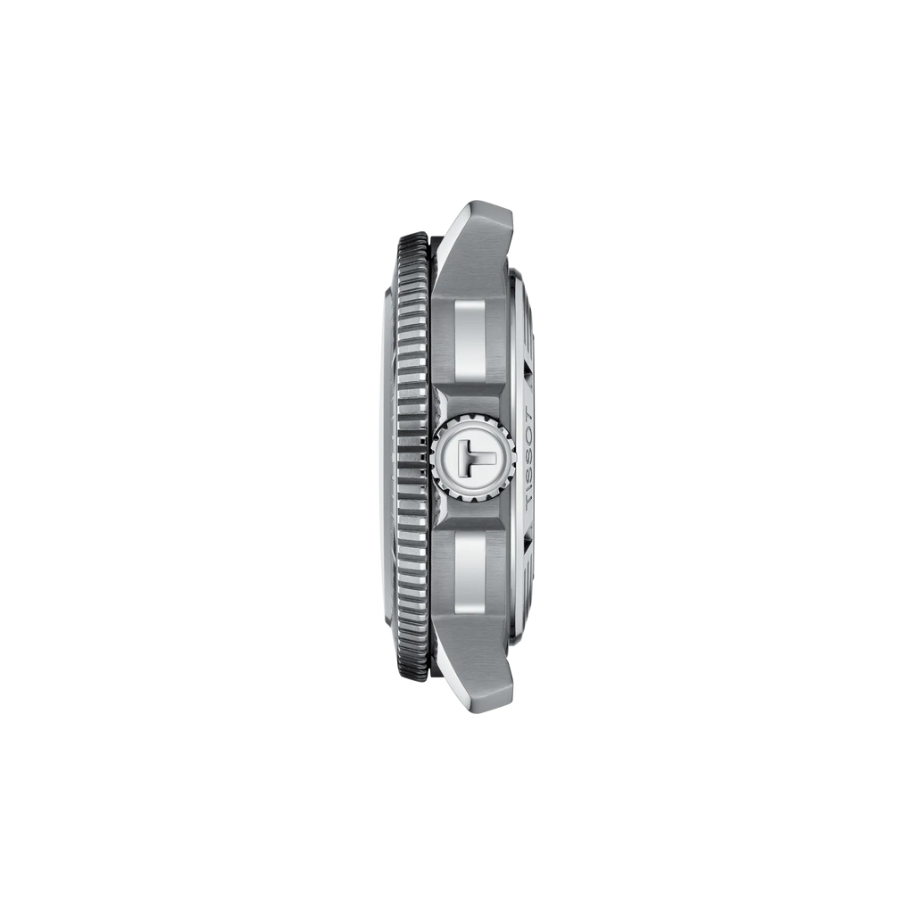 Profile view of the watch case Tissot Seastar 2000 46mm