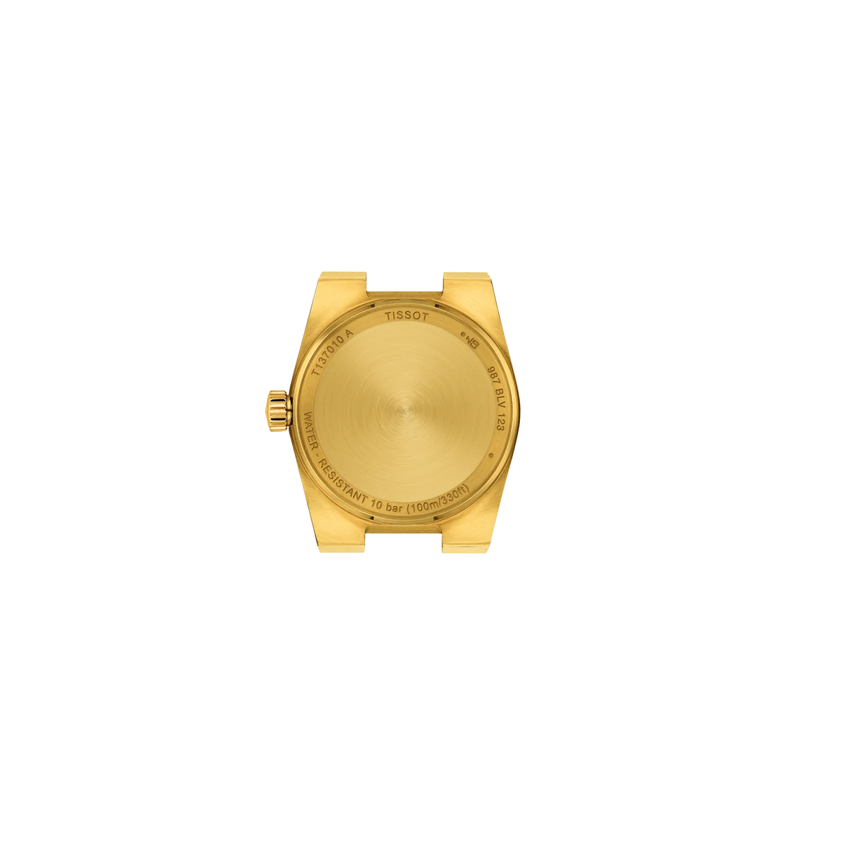 Back view of the watch case Tissot PRX 25mm