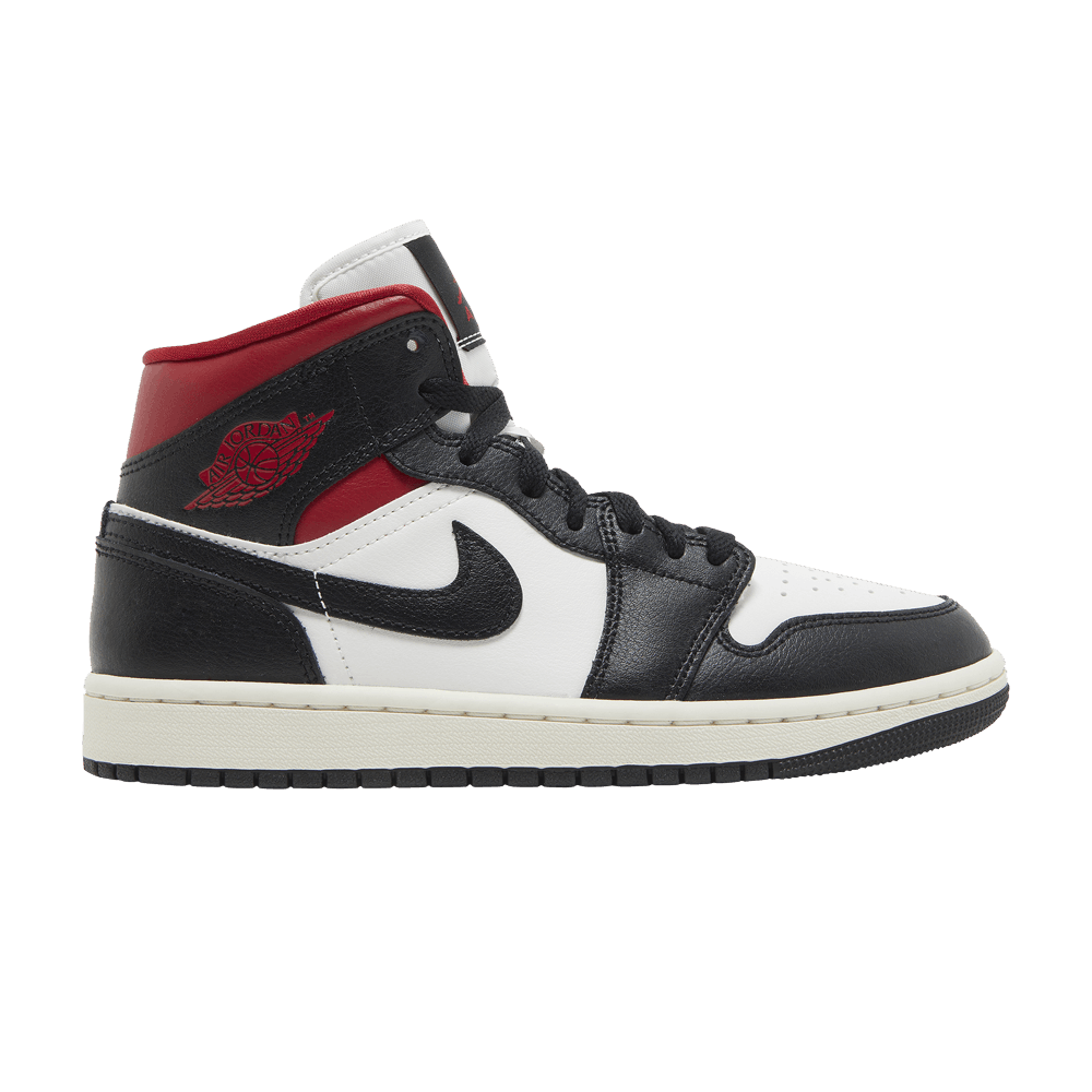 Wmns Air Jordan 1 Mid - Black Sail Gym Red