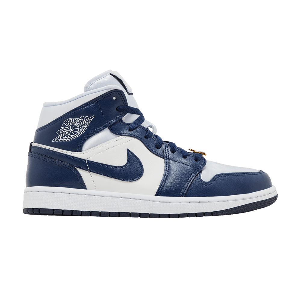 Wmns Air Jordan 1 Mid - Midnight Navy Gold Charms