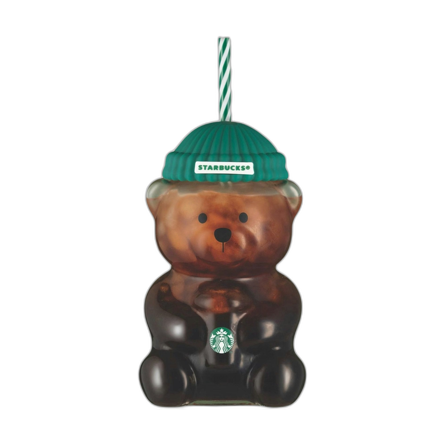 Starbucks Glass Tumbler Cup - Bear "Bearista"