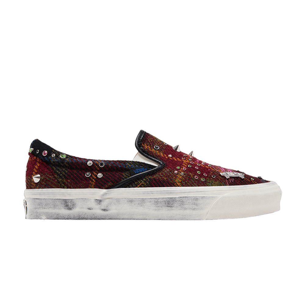 Vans Premium Classic Harris Tweed Slip-On - Red