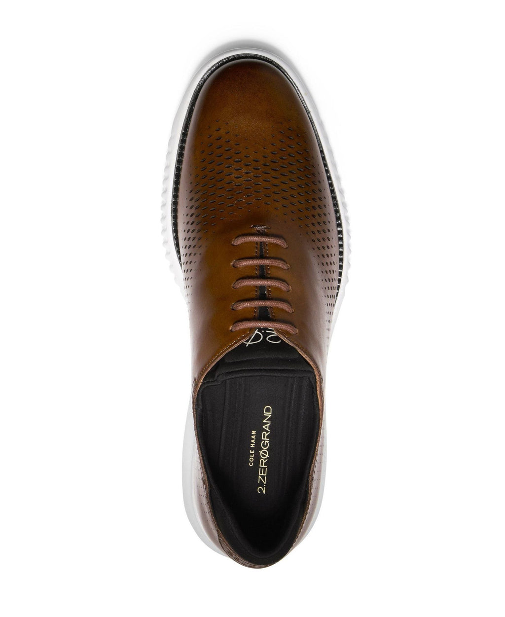 Cole Haan Men's 2.Zerogrand Laser Wing Oxford Shoes - British Tan, Ivory - 5