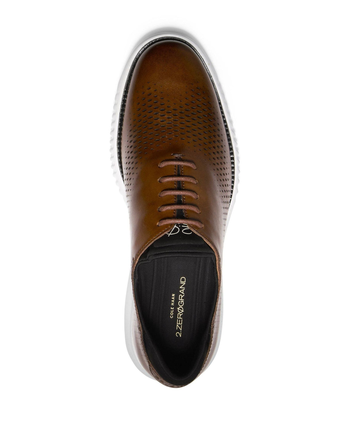 Cole Haan Men's 2.Zerogrand Laser Wing Oxford Shoes - British Tan, Ivory - 5