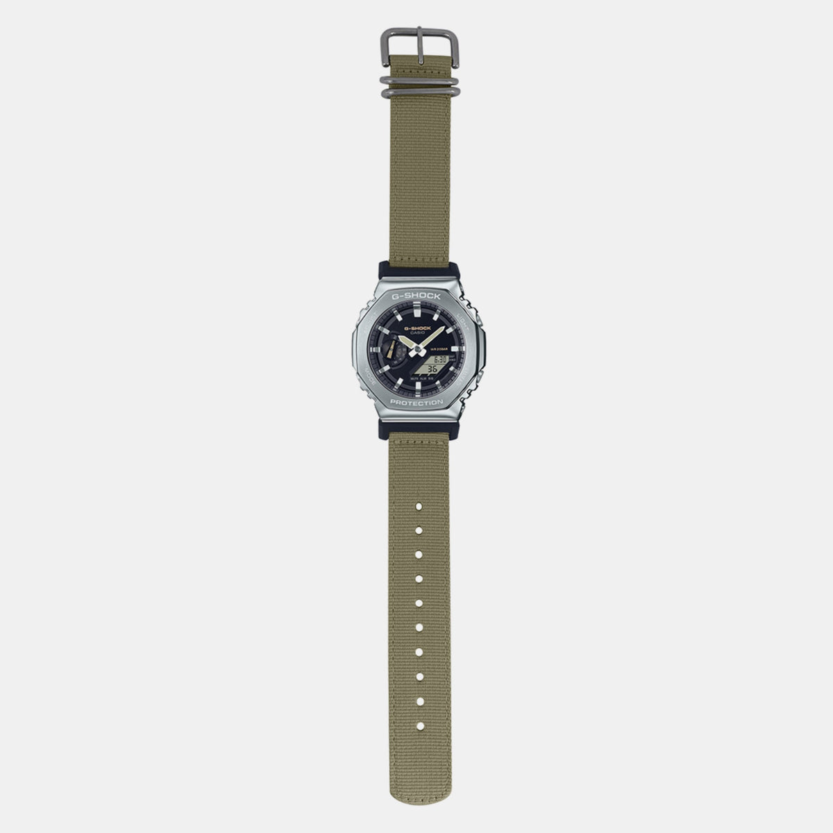 Casio G-Shock Men Quartz Black Dial Analog-Digital Fabric Watch G1372 - 5