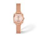 Front view of the watch Tissot Lovely Square 20x20mm with shadow