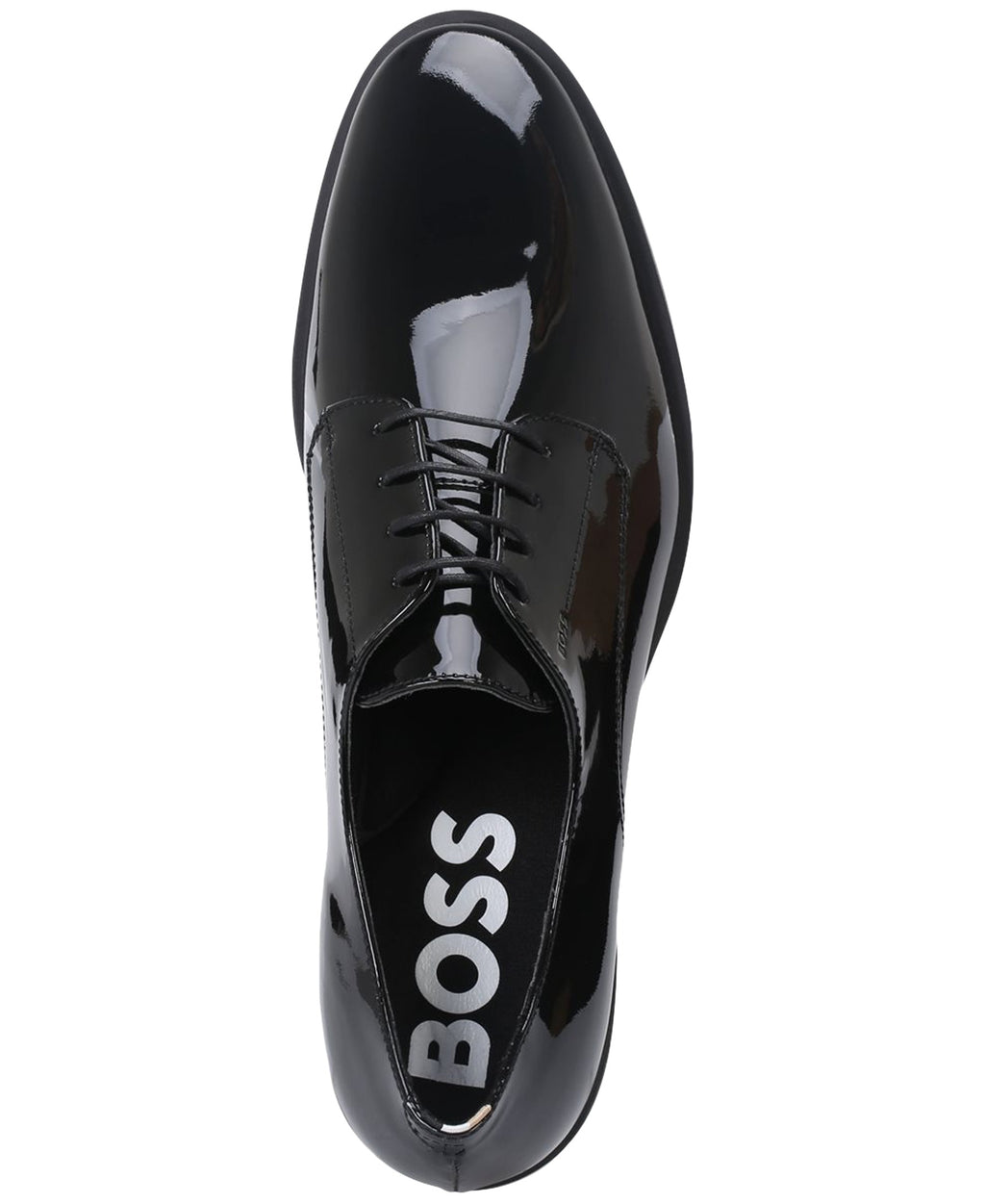 Hugo Boss Men's Colby Derby Patent Leather Dress Shoes - Black - 4