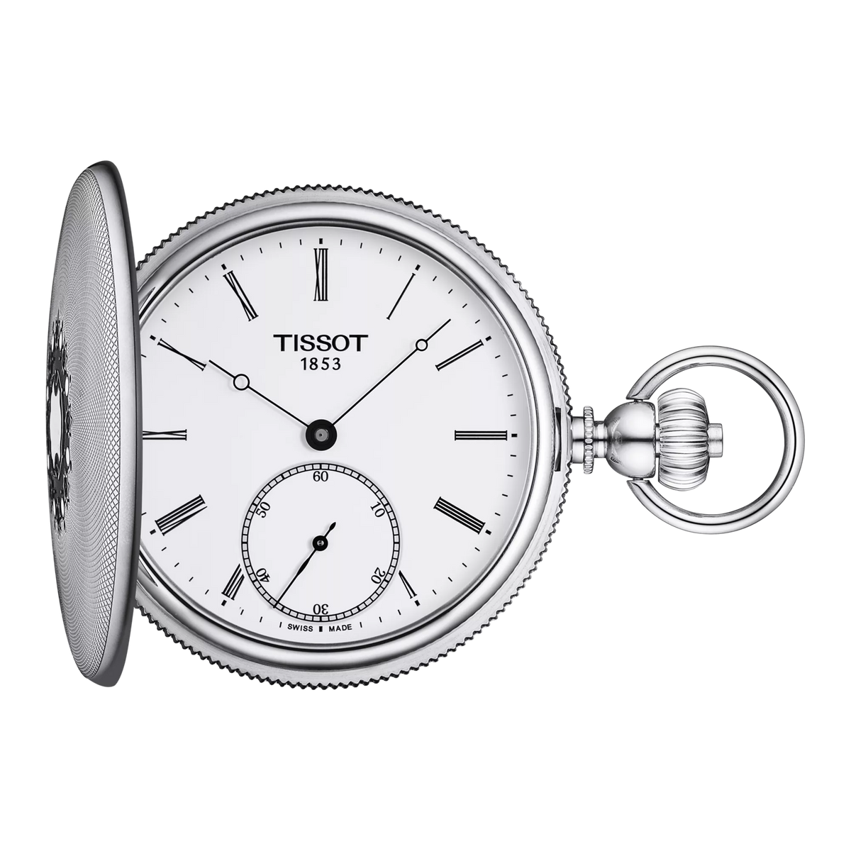 Front view of the watch Tissot Savonnette 48.5mm