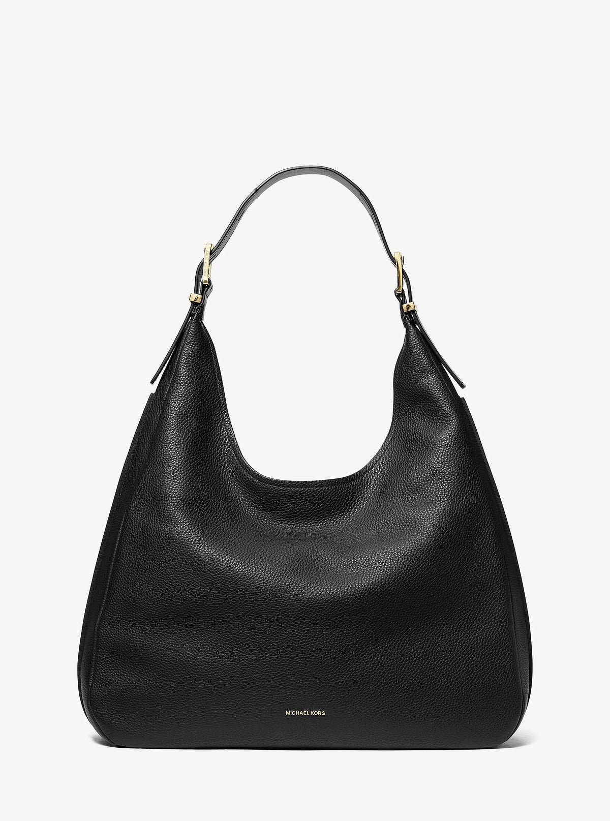 Michael Kors Nolita Large Pebbled Leather Hobo Shoulder Bag - Black