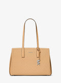 Michael Kors Laila Medium Signature Logo Tote Bag - Peanut