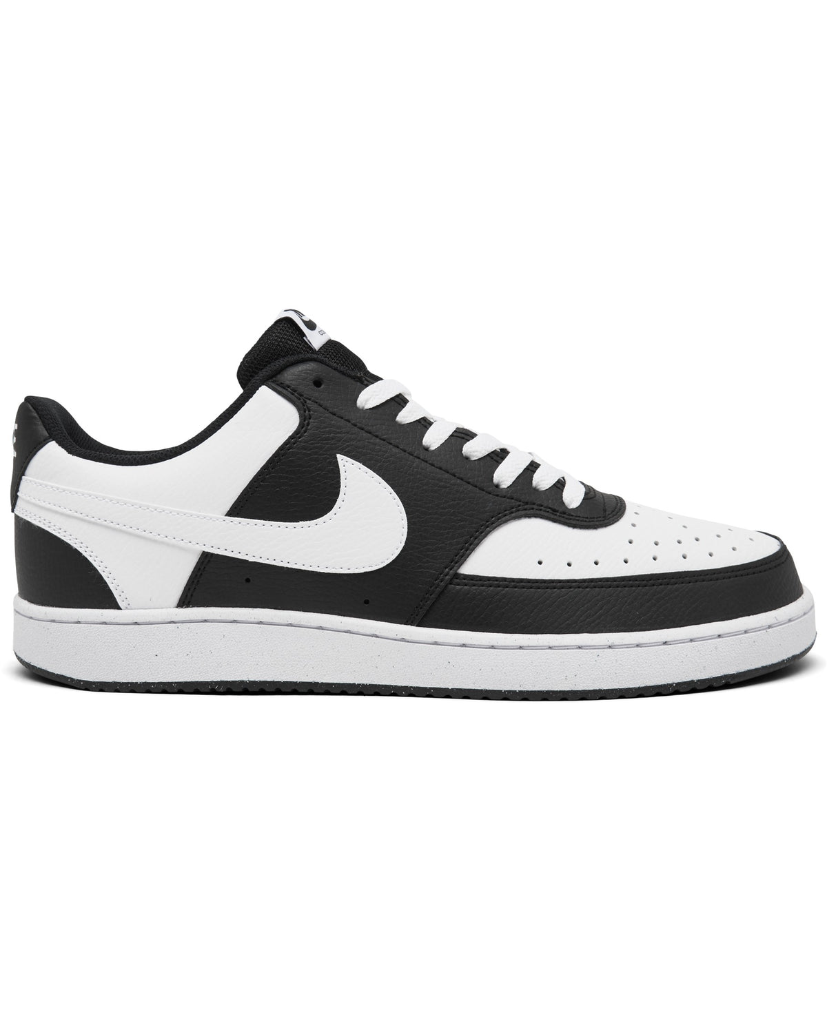 Nike Men's Court Vision Low Casual Sneakers - Black, White - 2