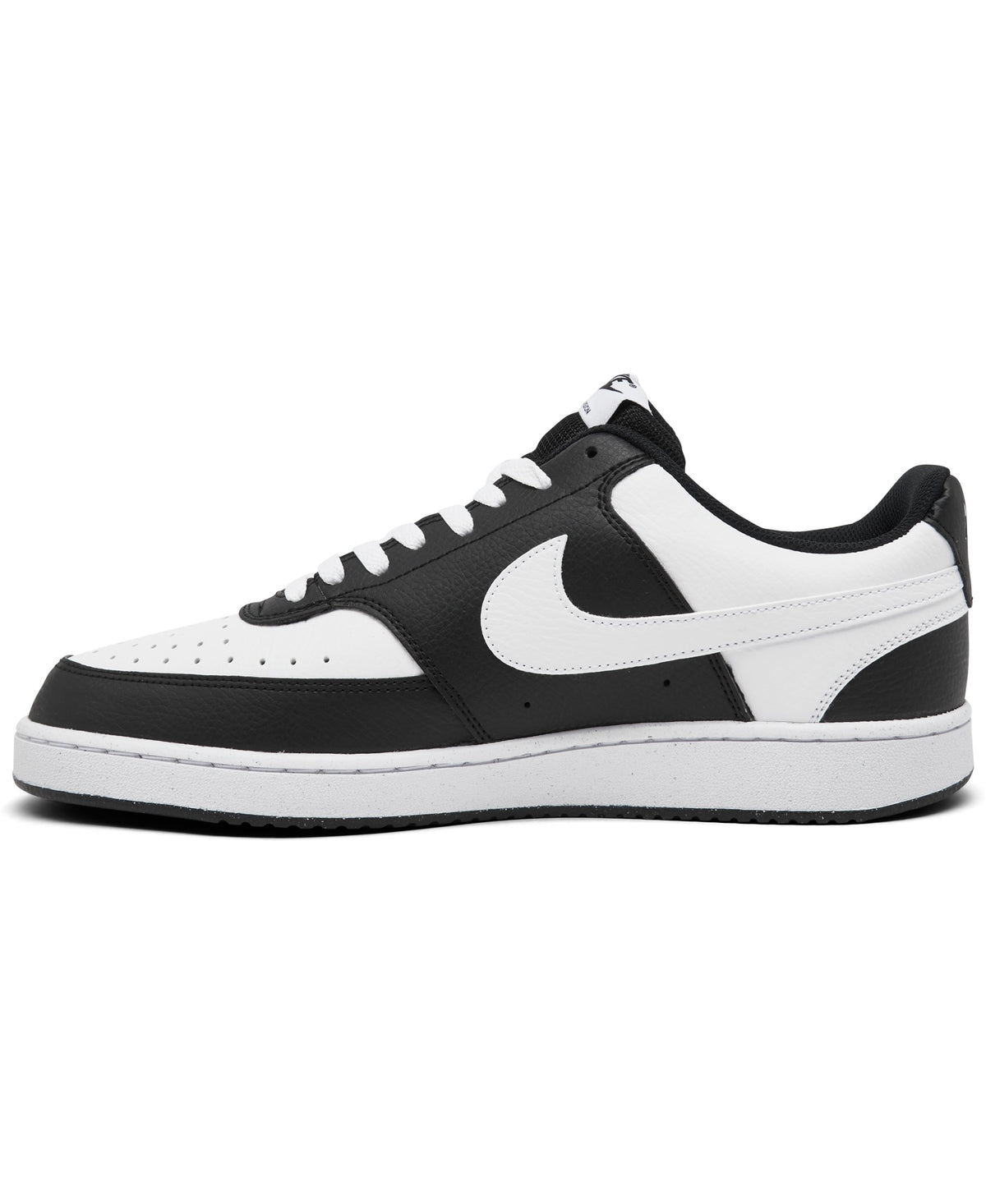 Nike Men's Court Vision Low Casual Sneakers - Black, White - 3