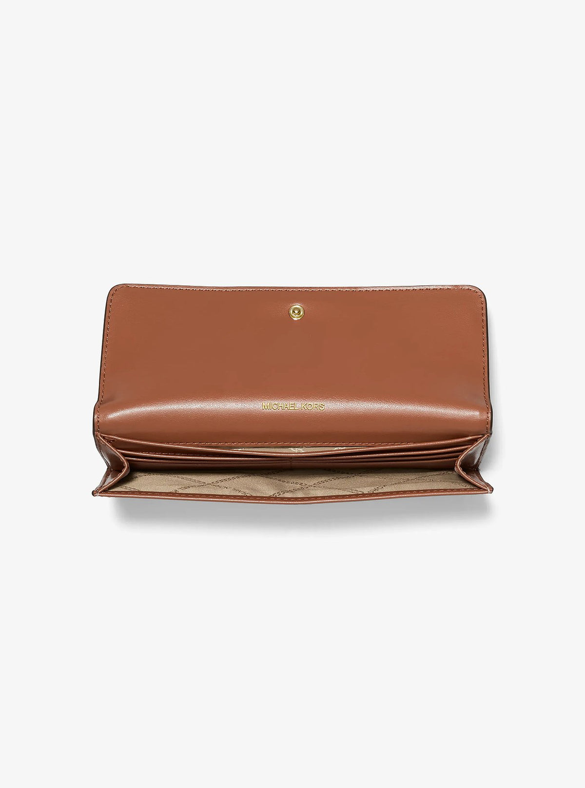 Michael Kors Jet Set Large Signature Logo Snap-Front Wallet - Vanilla/Acorn - 2