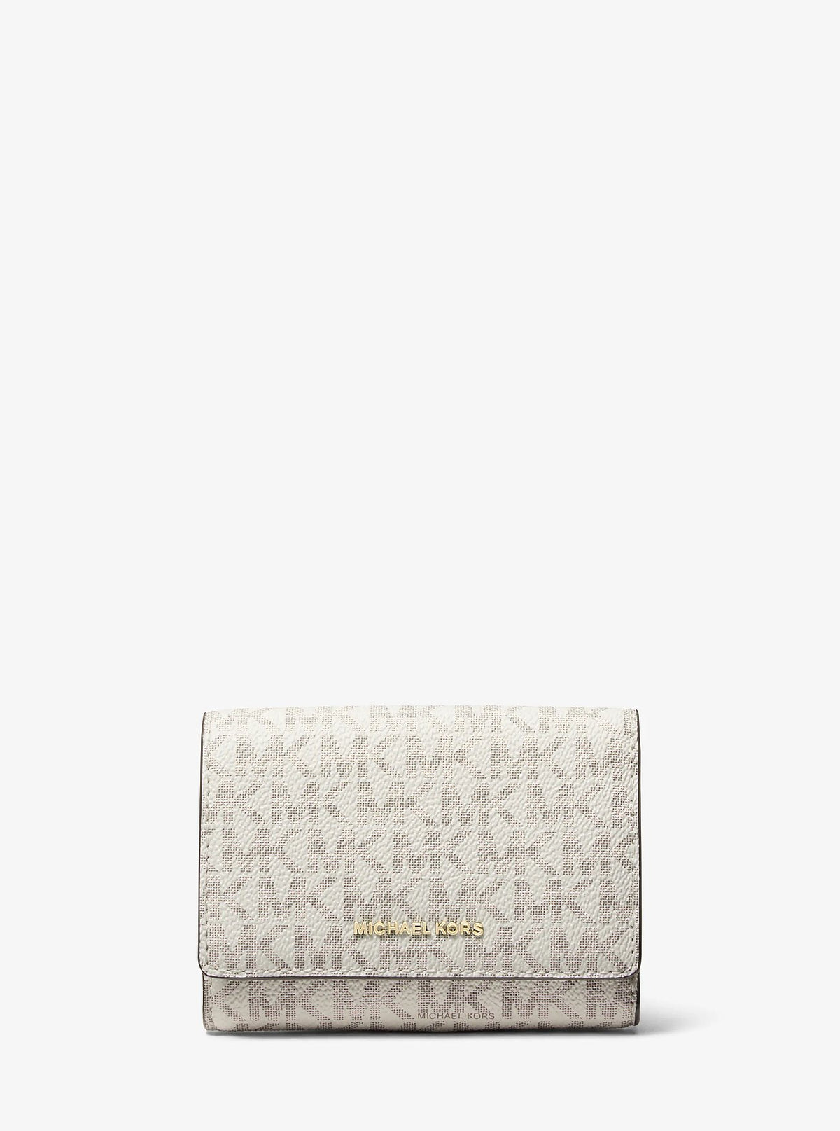Michael Kors Bryant Medium Signature Logo Wallet - Vanilla/Acorn