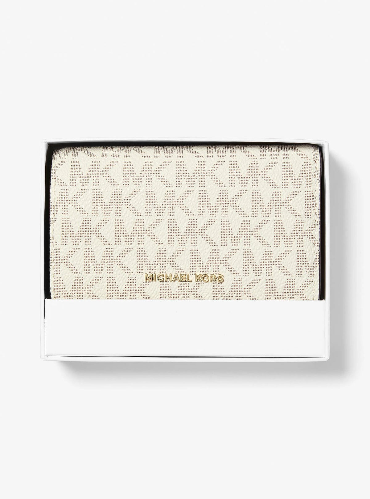 Michael Kors Bryant Medium Signature Logo Wallet - Vanilla/Acorn - 4