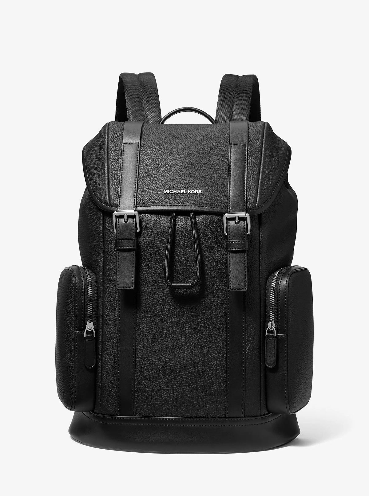 Michael Kors Hudson Pebbled Leather Backpack - Black