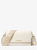 Michael Kors Jet Set Large Leather Crossbody Bag - Lt Cream