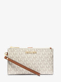 Michael Kors Jet Set Travel Signature Logo Smartphone Wallet - Vanilla
