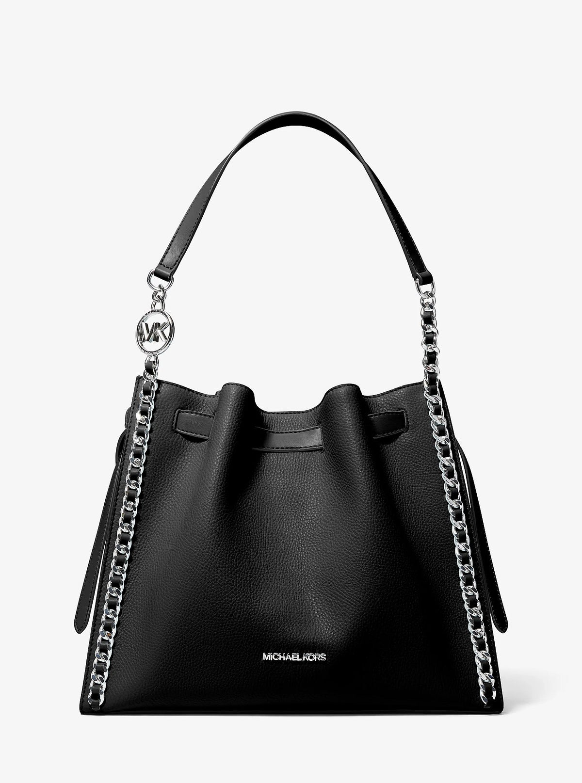Michael Kors Mina Large Chain Shoulder Bag - Black