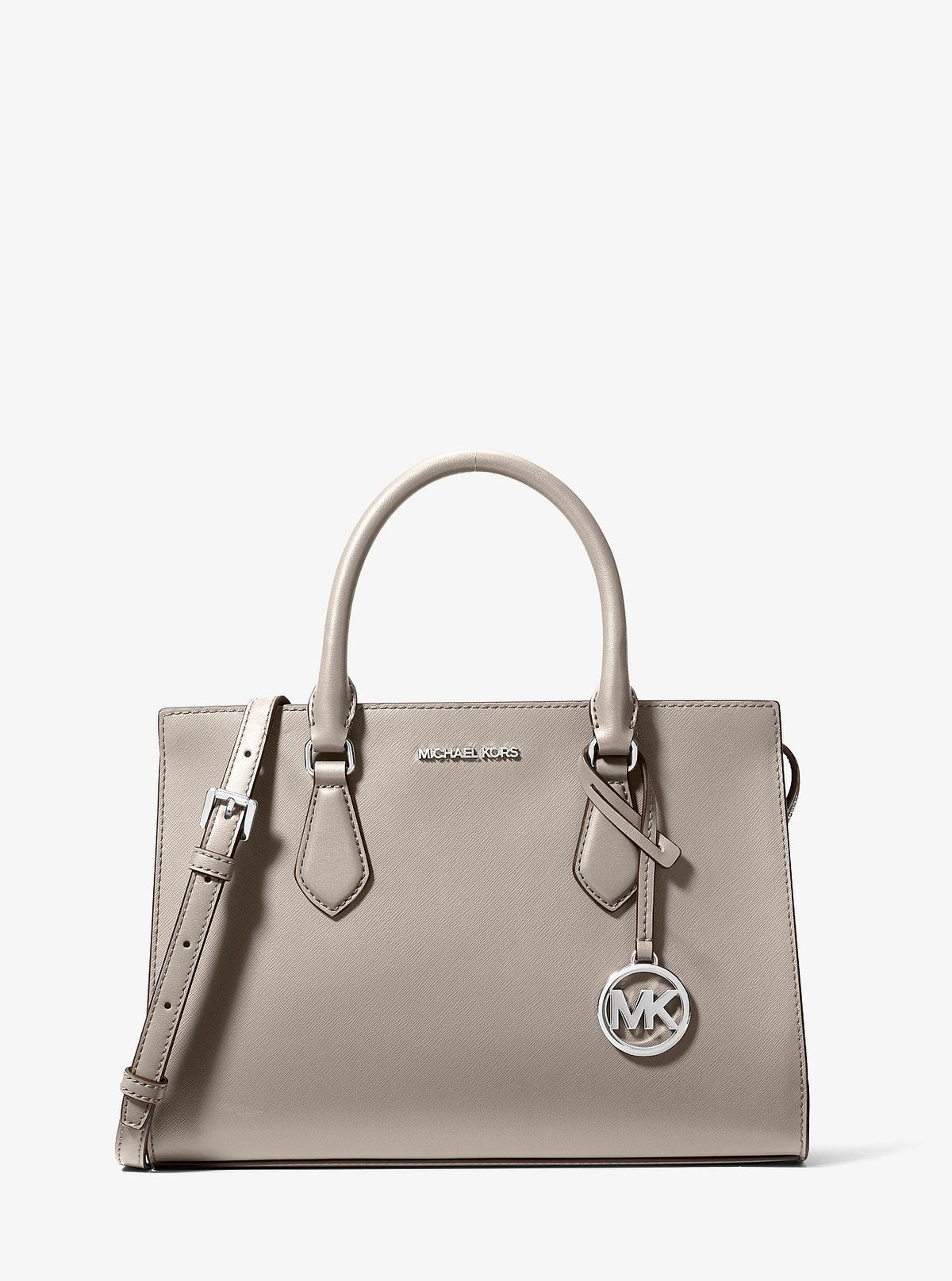 Michael Kors Sheila Medium Satchel - Pearl Grey