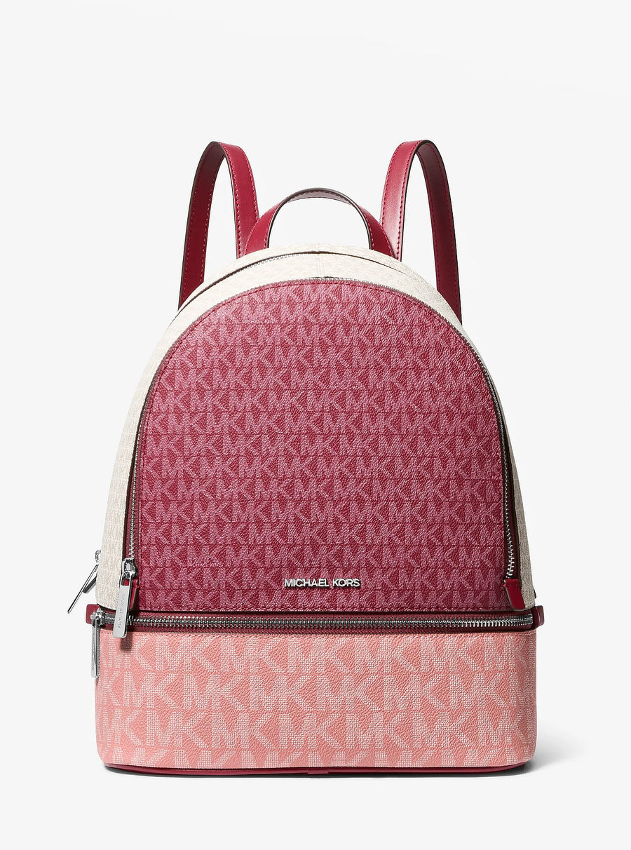 Michael Kors Rhea Medium Color-Block Signature Logo Backpack
