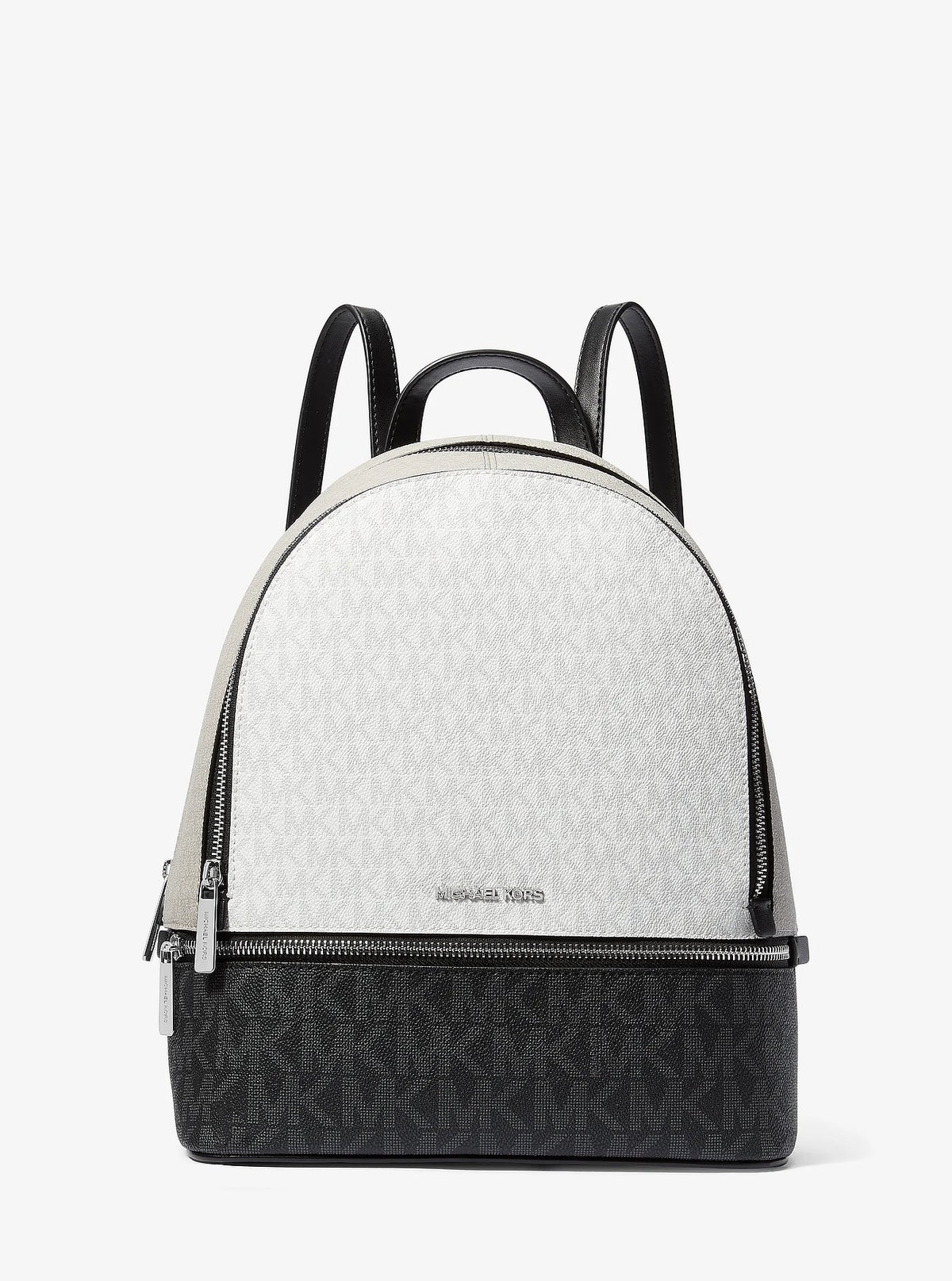 Michael Kors Rhea Medium Color-Block Signature Logo Backpack - Opwht Multi