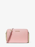 Michael Kors Jet Set Large Saffiano Leather Crossbody Bag - Powder Blush