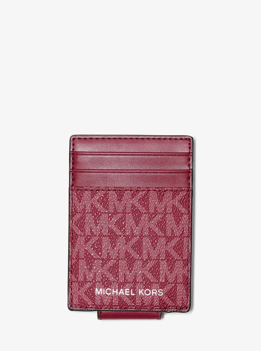 Michael Kors Cooper Signature Logo Money Clip Card Case