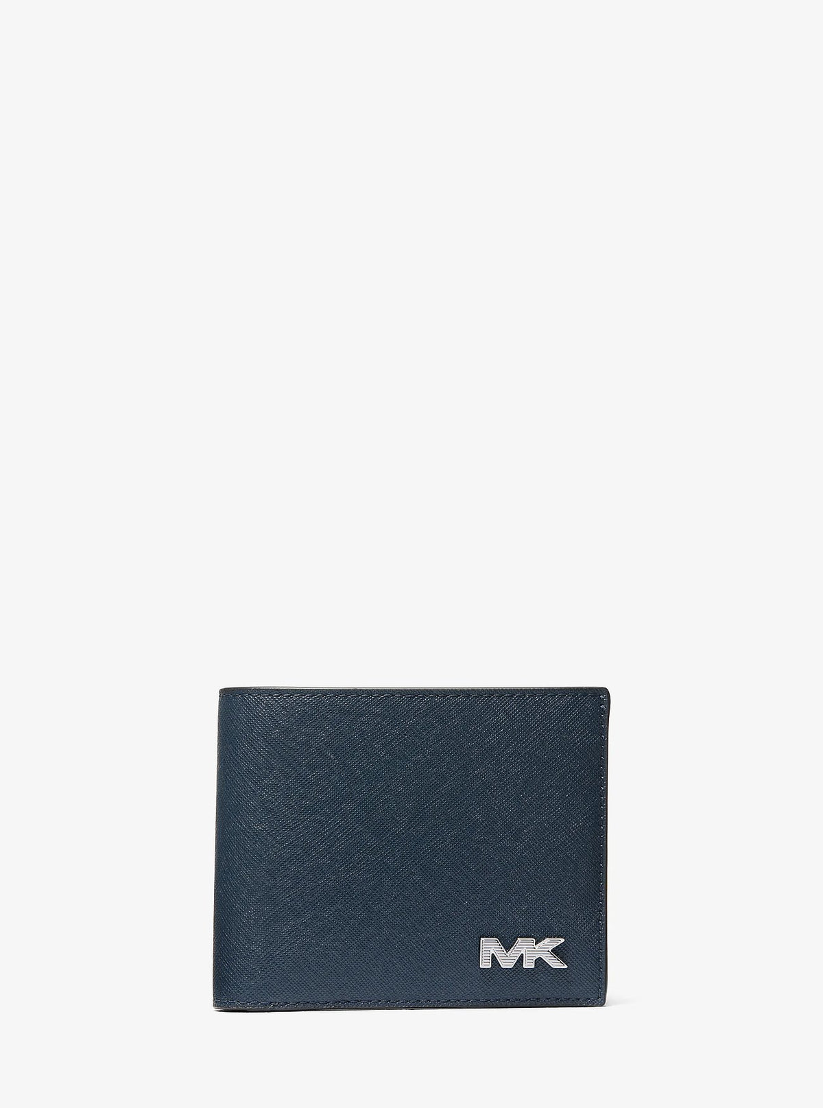 Michael Kors Rivington Leather Wallet with Passcase - Navy