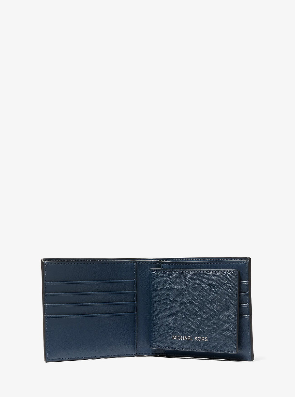 Michael Kors Rivington Leather Wallet with Passcase - Navy - 2