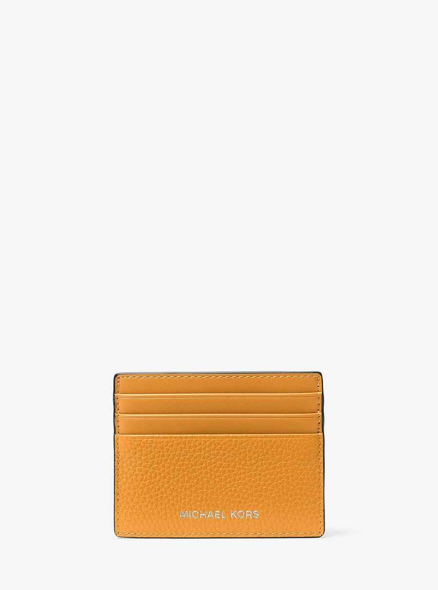 Michael Kors Cooper Pebbled Leather Tall Card Case