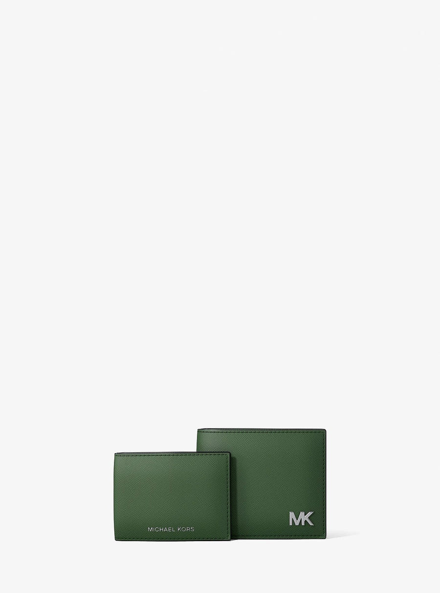 Michael Kors Cooper Saffiano Leather Billfold Wallet With Passcase