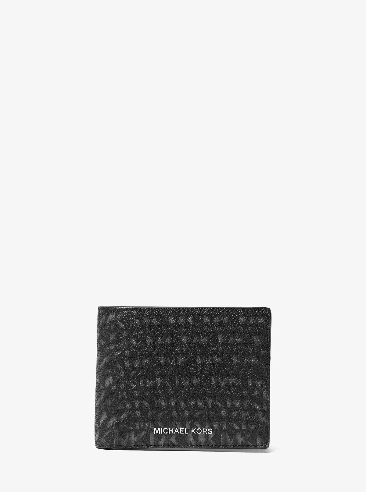 Michael Kors Cooper Logo Billfold Wallet With Passcase - Black