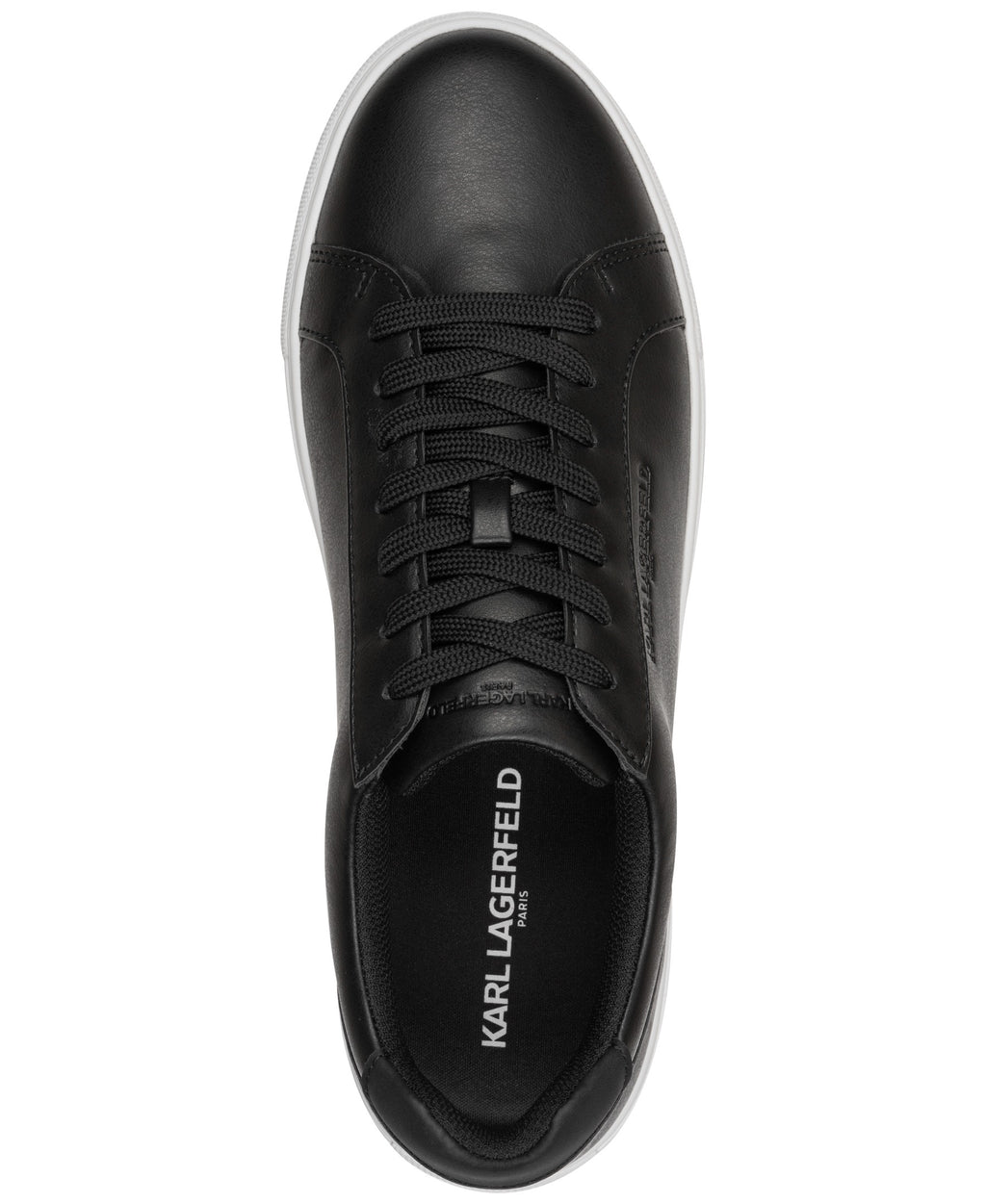 KARL LAGERFELD PARIS Men's Avenix Low Profile Embossed Logo Sneakers - Black - 4
