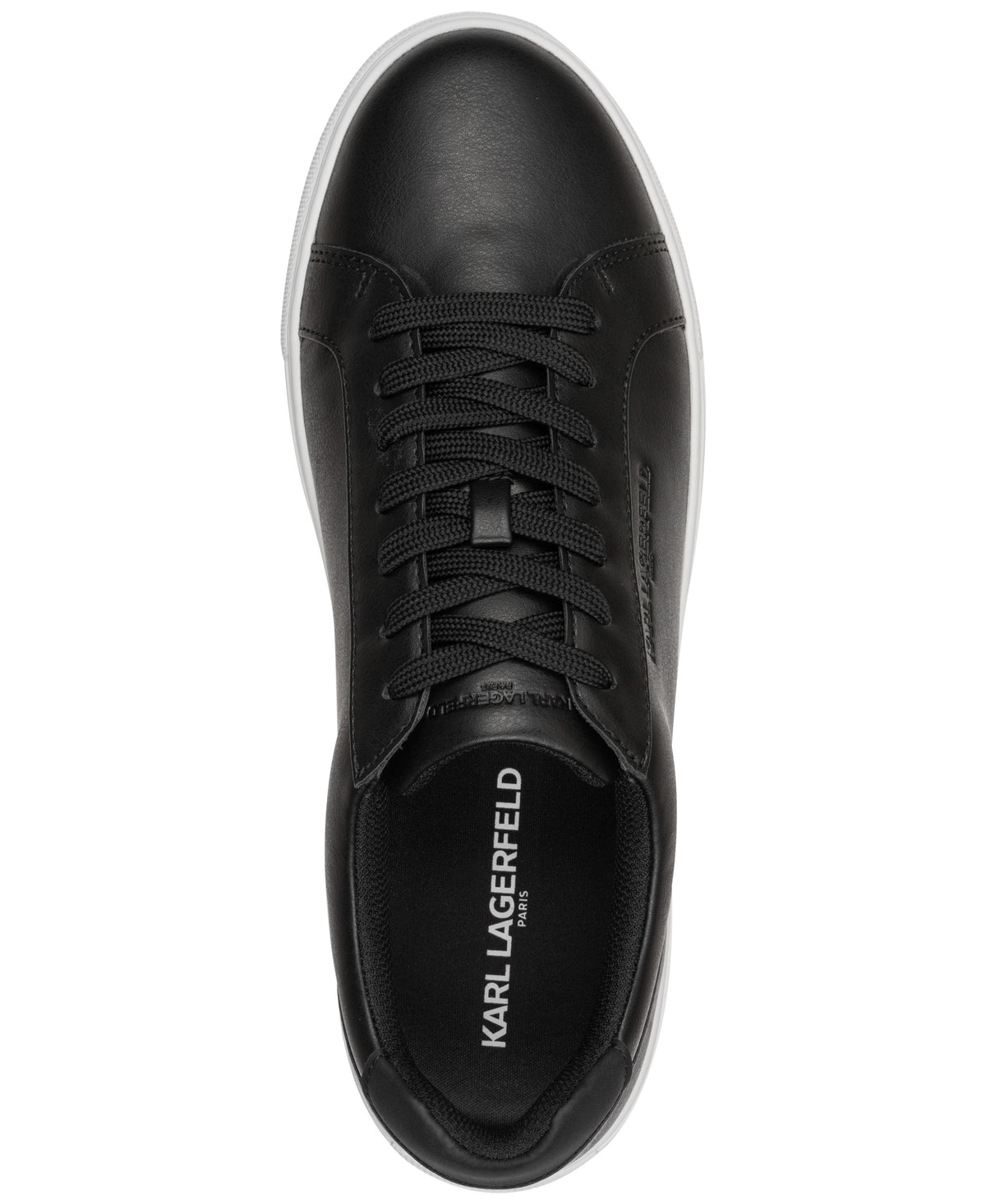 KARL LAGERFELD PARIS Men's Avenix Low Profile Embossed Logo Sneakers - Black - 4