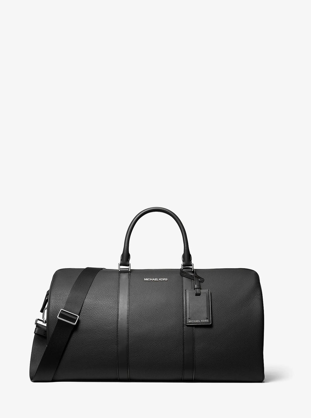 Michael Kors Cooper Pebbled Leather Duffel Bag - Black
