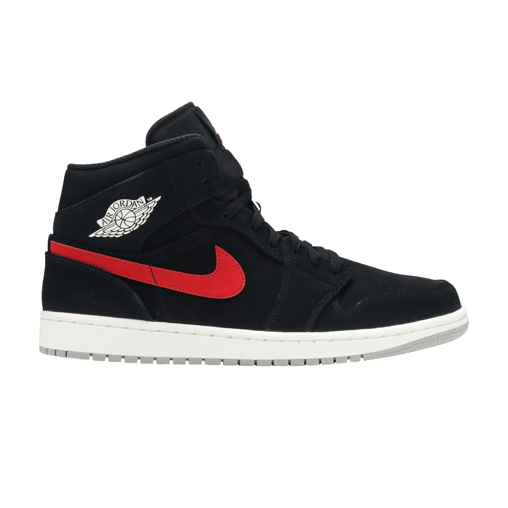 Air Jordan 1 Mid - Multicolor Swoosh Black