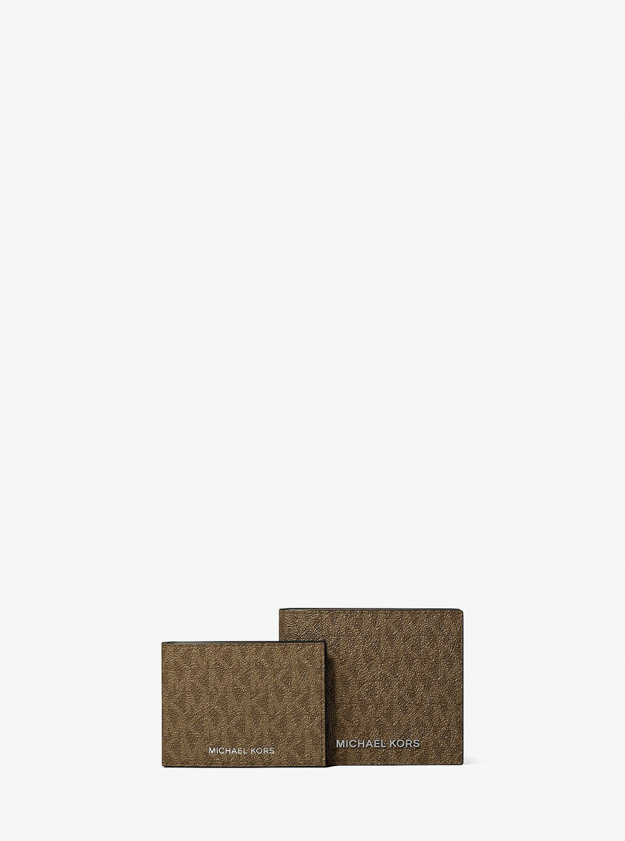 Michael Kors Harrison Logo Billfold Wallet With Passcase