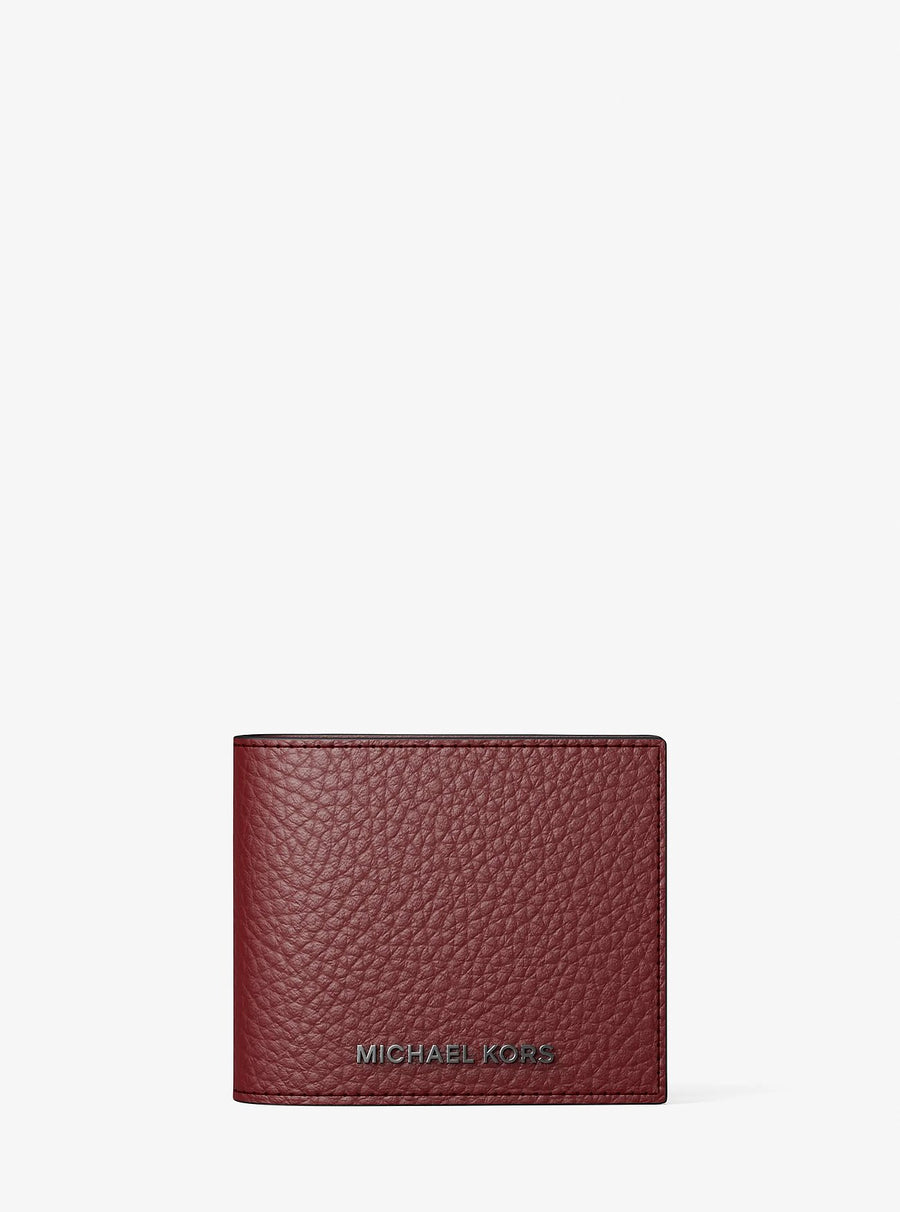 Michael Kors Hudson Pebbled Leather Billfold Wallet