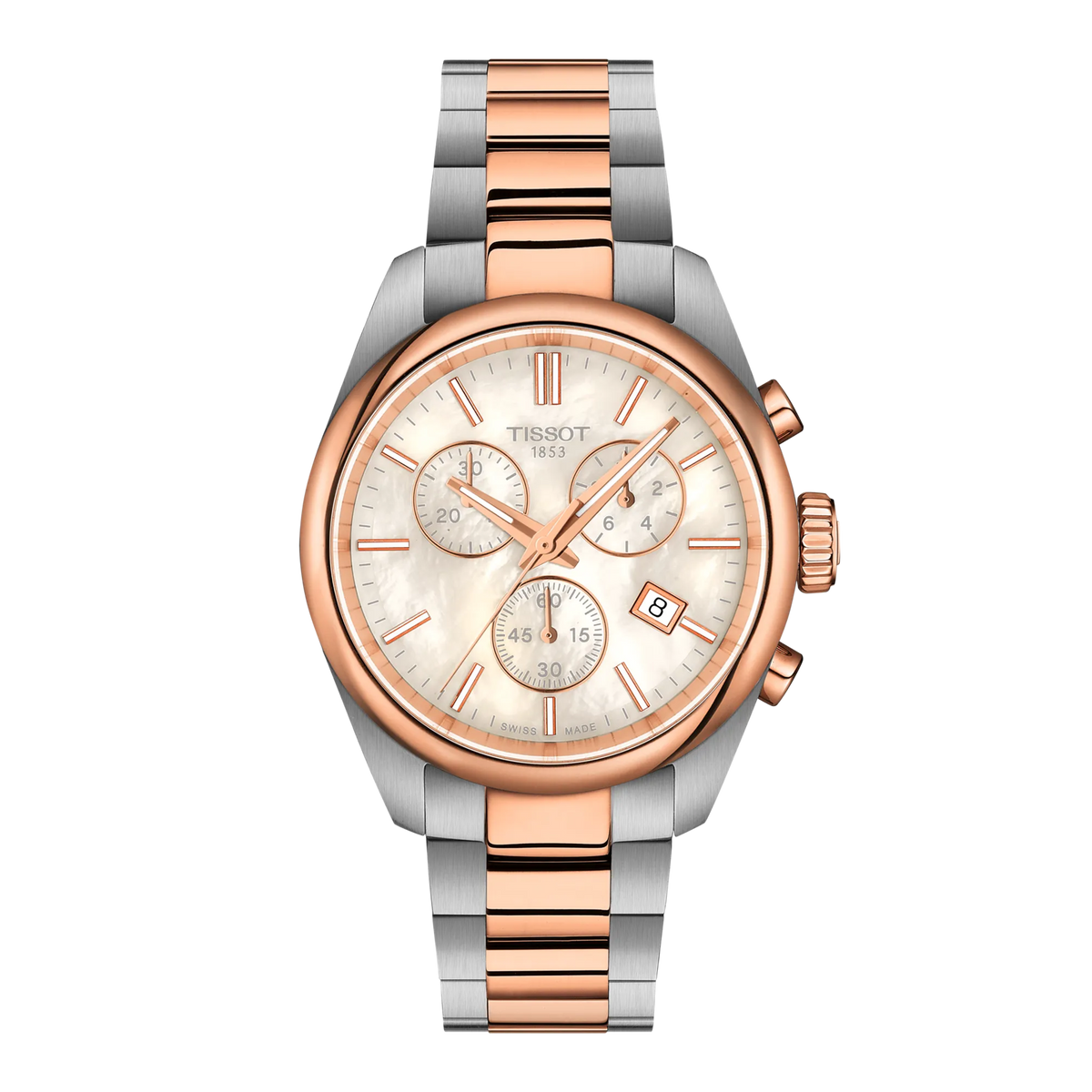 Front view of the watch Tissot PR 100 36mm