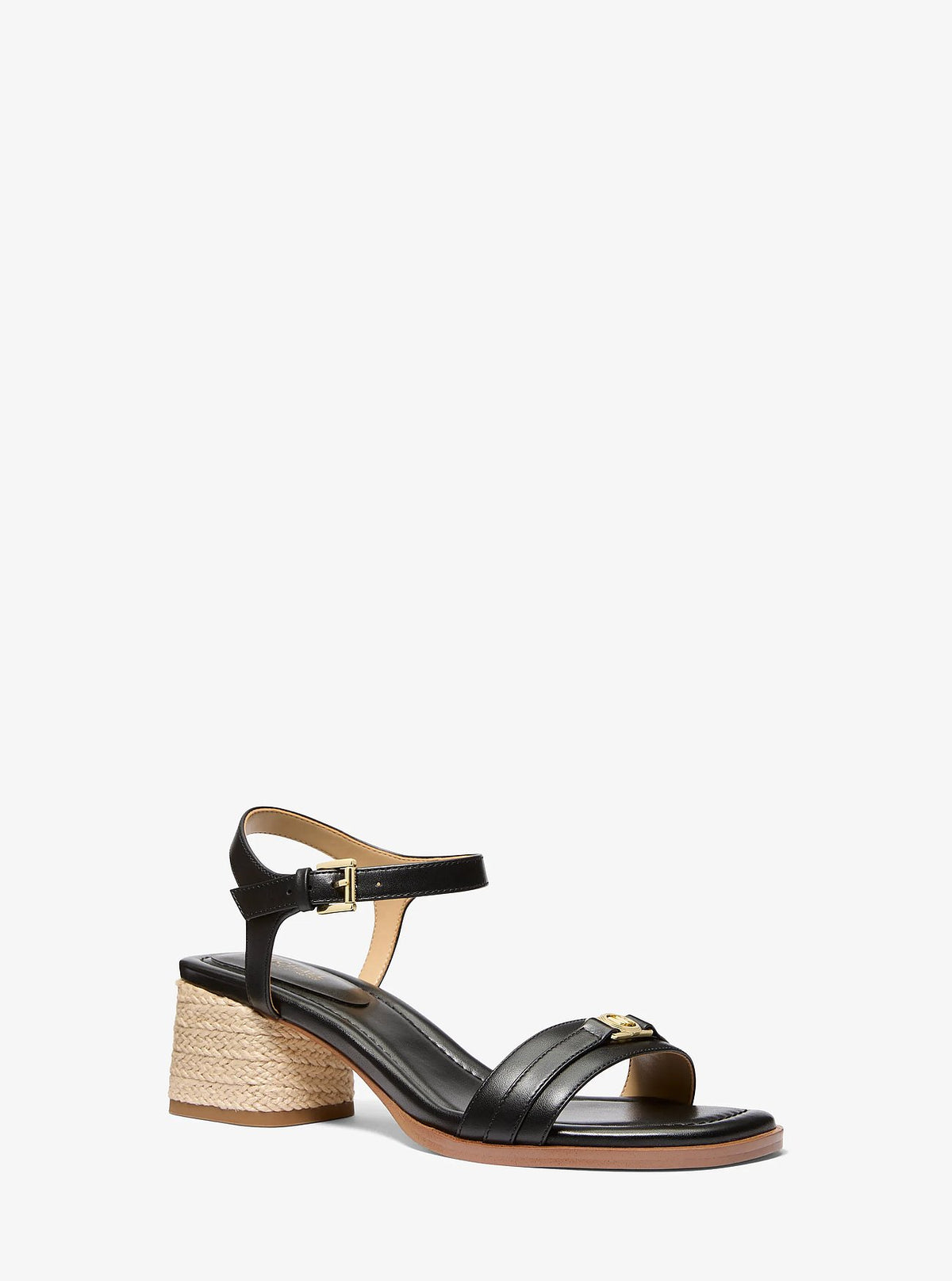Michael Kors Mandy Leather Sandal - Black