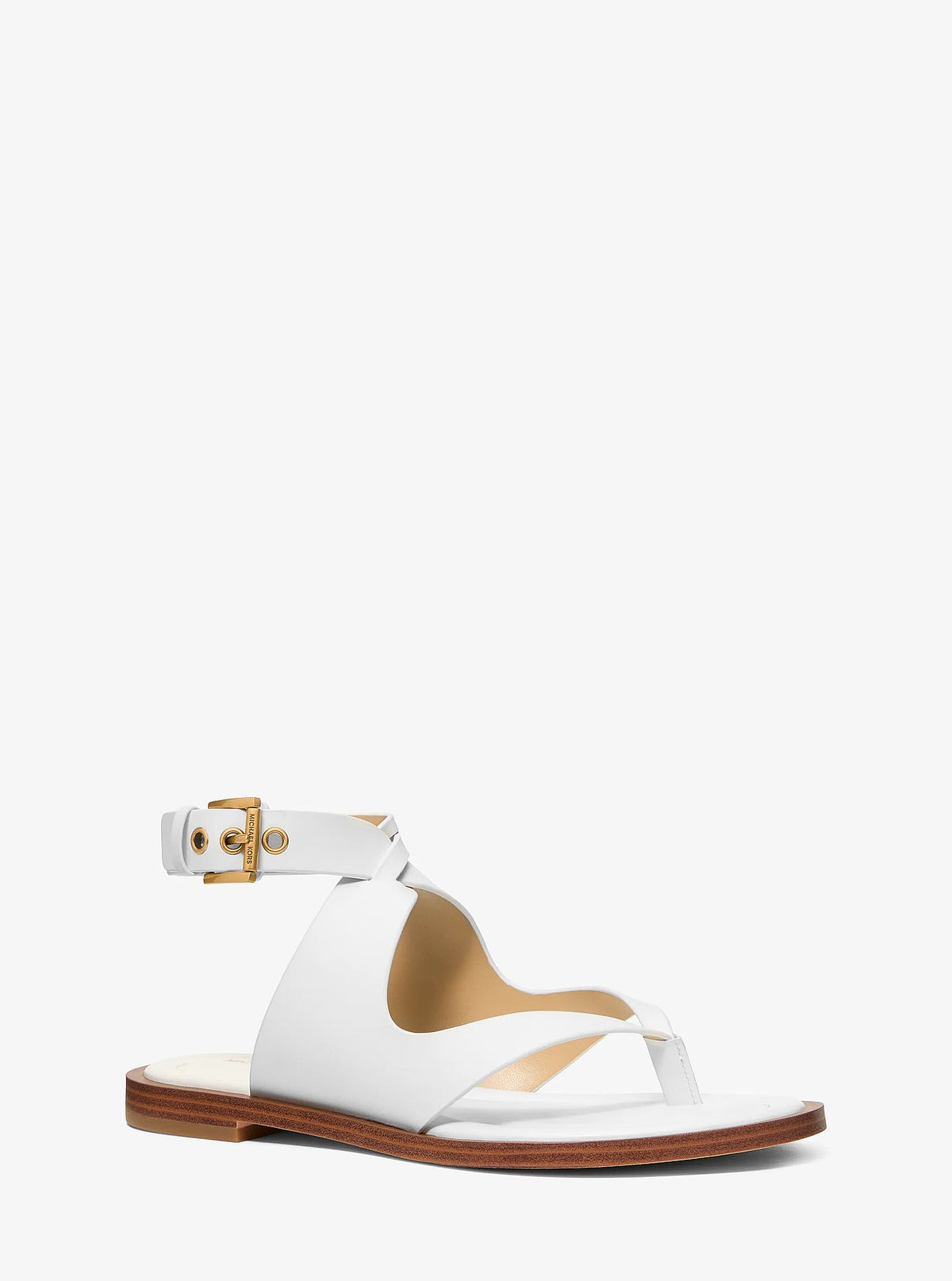 Michael Kors Irene Leather Wrap Sandal - Optic White