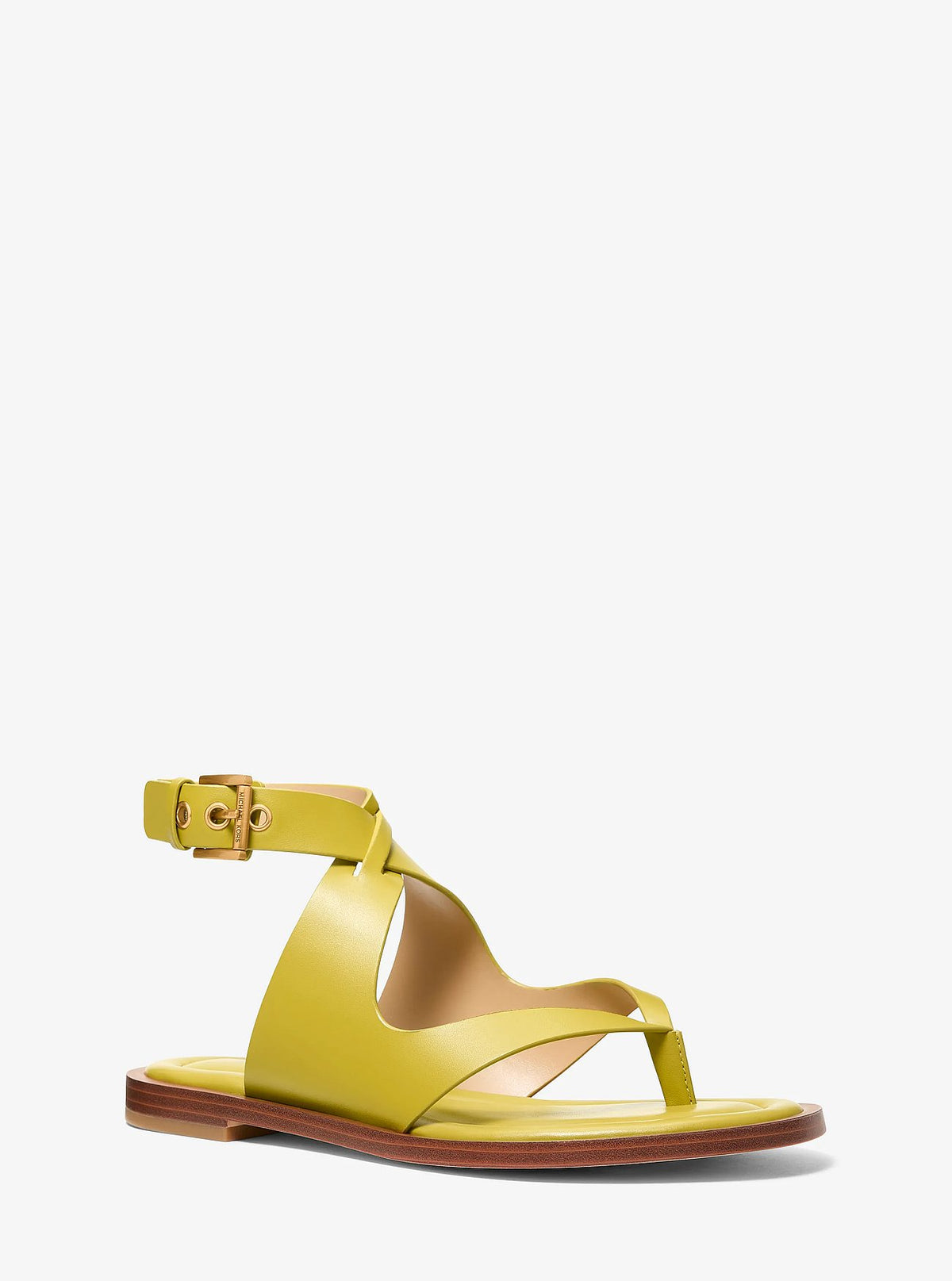 Michael Kors Irene Leather Wrap Sandal - Chartreuse