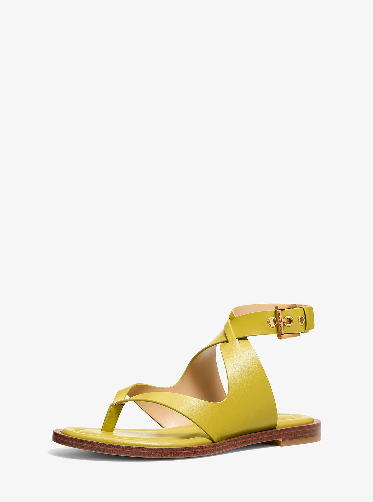 Michael Kors Irene Leather Wrap Sandal - Chartreuse - 4