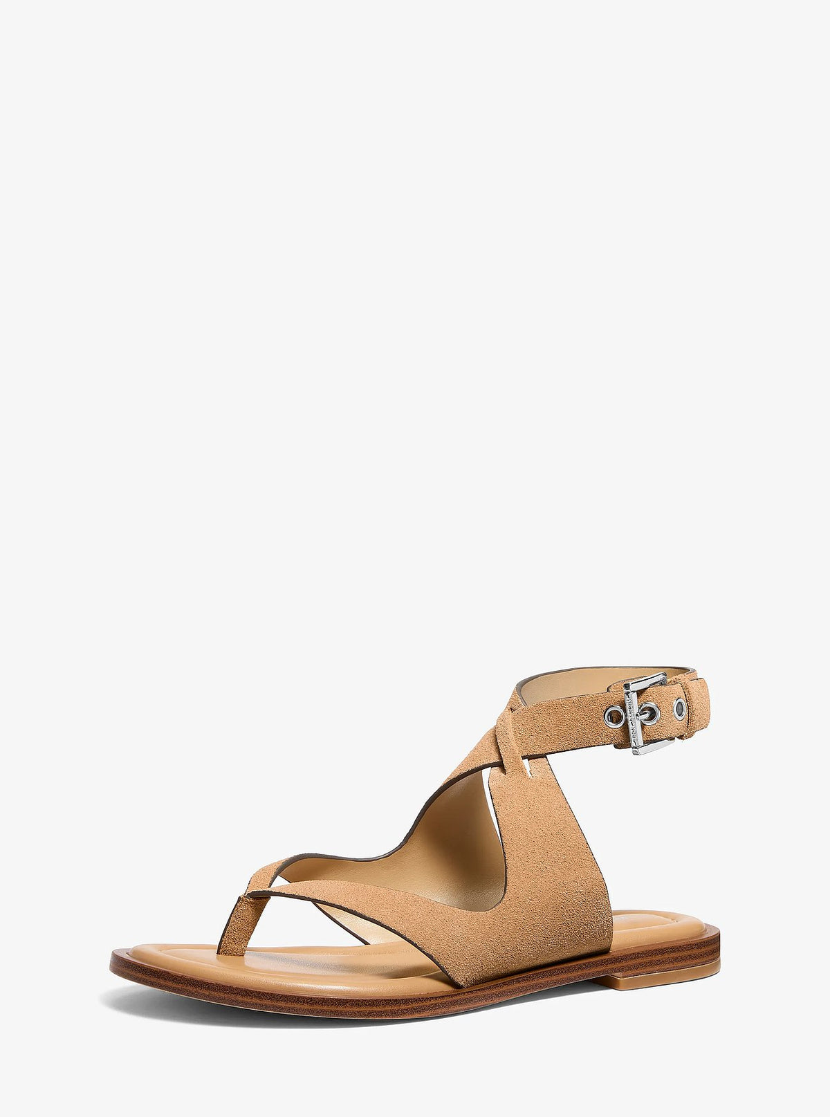 Michael Kors Irene Suede Wrap Sandal - Peanut - 4