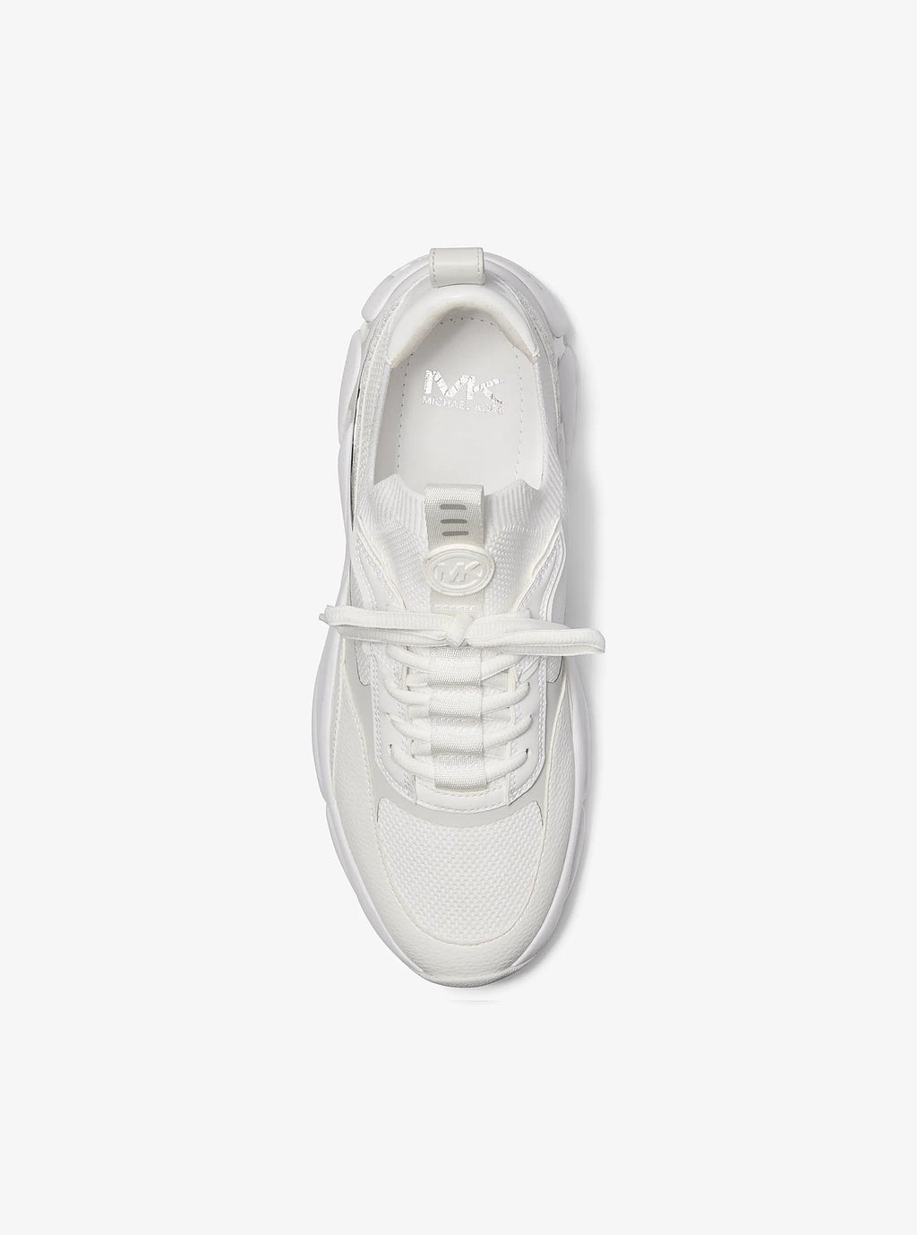 Michael Kors Darius Mixed-Media Trainer - Bright Wht - 4
