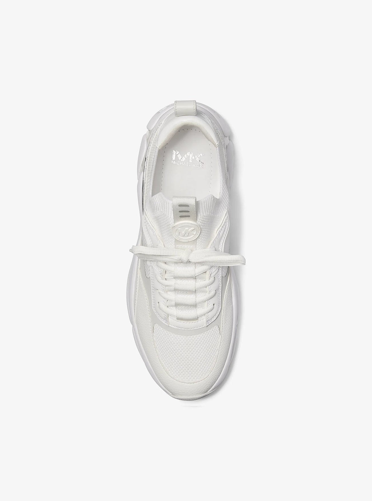 Michael Kors Darius Mixed-Media Trainer - Bright Wht - 4